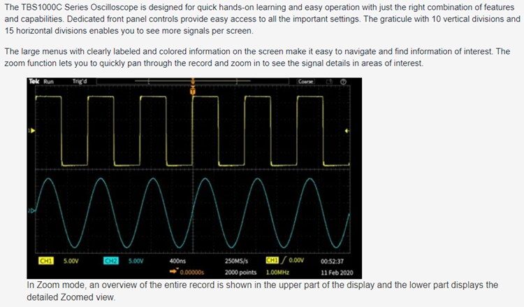 Tektronix TBS1000C數位儲存示波器